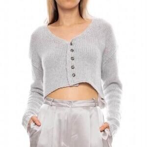 Womens Sablyn Bianco Cashmere Sweater Gray Size S EUC!